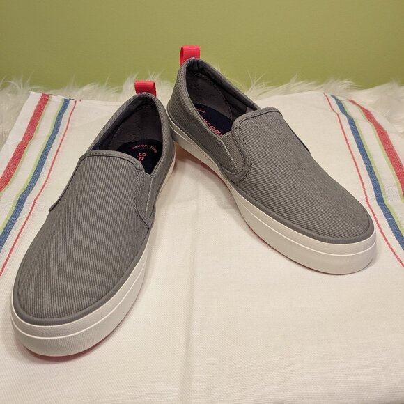 NWOT Sperry Crest Twill Grey Slip-On Size 6 - Picture 2 of 4